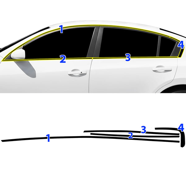 Fits Nissan Altima 2007-2012 Vinyl Chrome Delete Grille Blackout Decal Stickers Overlay Film - Bogar Tech Designs