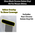 Fits Nissan Altima 2007-2012 Vinyl Chrome Delete Grille Blackout Decal Stickers Overlay Film - Bogar Tech Designs