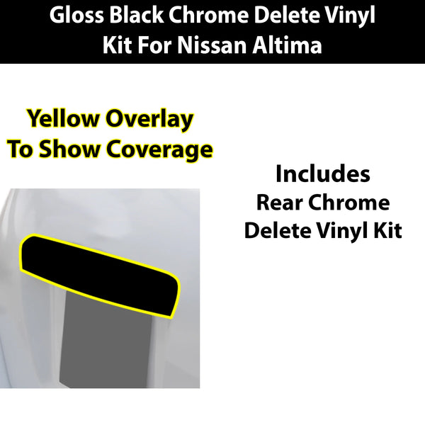 Fits Nissan Altima 2007-2012 Vinyl Chrome Delete Grille Blackout Decal Stickers Overlay Film - Bogar Tech Designs