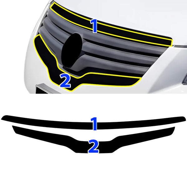 Fits Nissan Altima 2007-2012 Vinyl Chrome Delete Grille Blackout Decal Stickers Overlay Film - Bogar Tech Designs