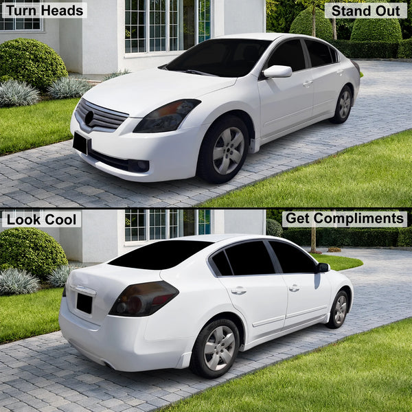 Fits Nissan Altima 2007-2012 Full Headlight Taillight Precut Smoked PPF Tint Kit Film Overlay  - Bogar Tech Designs