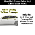 Fits Nissan Altima 2013-2018 Vinyl Chrome Delete Grille Blackout Decal Stickers Overlay Film - Bogar Tech Designs