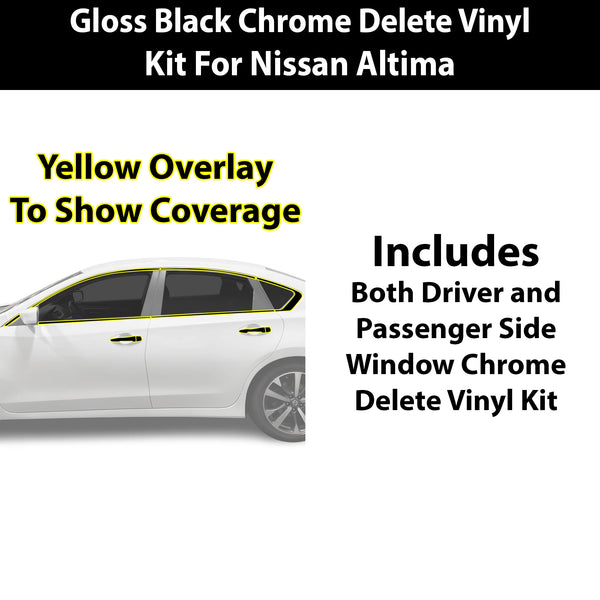 Fits Nissan Altima 2013-2018 Vinyl Chrome Delete Grille Blackout Decal Stickers Overlay Film - Bogar Tech Designs