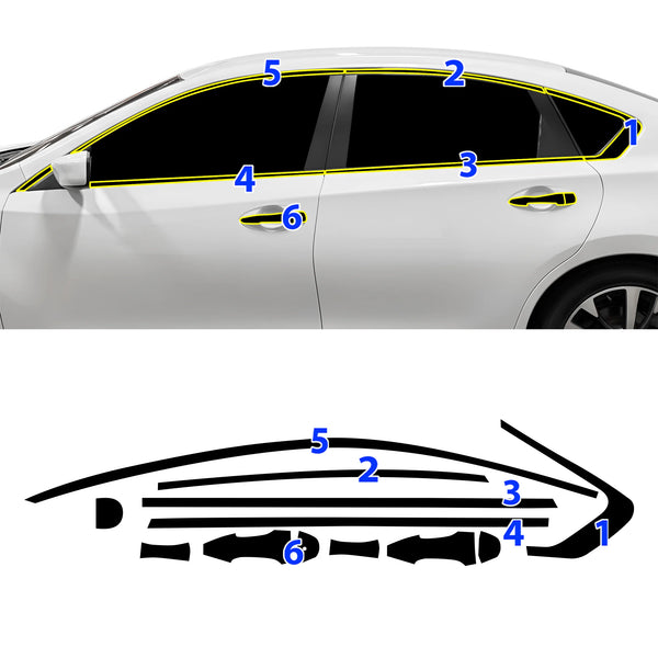 Fits Nissan Altima 2013-2018 Vinyl Chrome Delete Grille Blackout Decal Stickers Overlay Film - Bogar Tech Designs