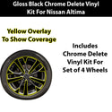 Fits Nissan Altima 2013-2018 Vinyl Chrome Delete Grille Blackout Decal Stickers Overlay Film - Bogar Tech Designs