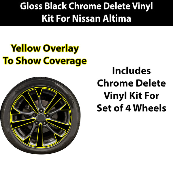 Fits Nissan Altima 2013-2018 Vinyl Chrome Delete Grille Blackout Decal Stickers Overlay Film - Bogar Tech Designs