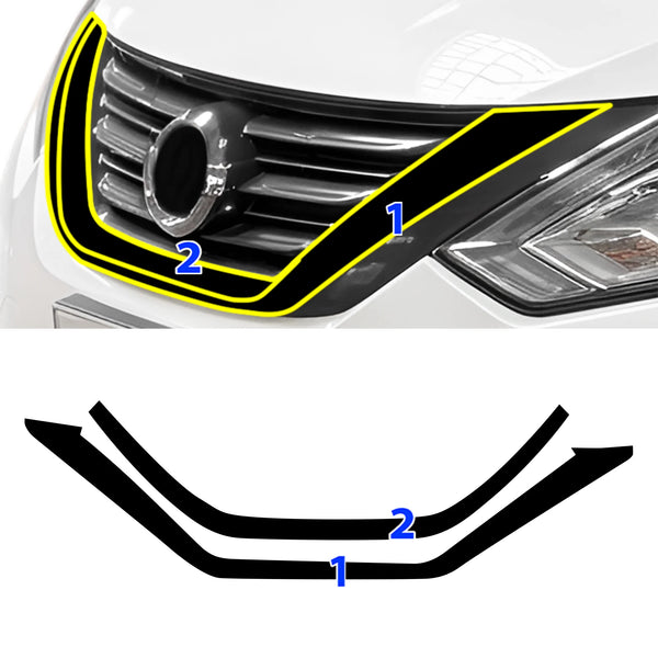 Fits Nissan Altima 2013-2018 Vinyl Chrome Delete Grille Blackout Decal Stickers Overlay Film - Bogar Tech Designs