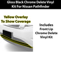 Fits Nissan Pathfinder 2013-2016 Vinyl Chrome Delete Grille Blackout Decal Stickers Overlay Film - Bogar Tech Designs