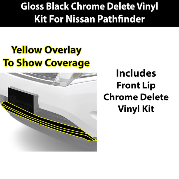 Fits Nissan Pathfinder 2013-2016 Vinyl Chrome Delete Grille Blackout Decal Stickers Overlay Film - Bogar Tech Designs