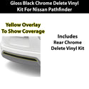Fits Nissan Pathfinder 2013-2016 Vinyl Chrome Delete Grille Blackout Decal Stickers Overlay Film - Bogar Tech Designs