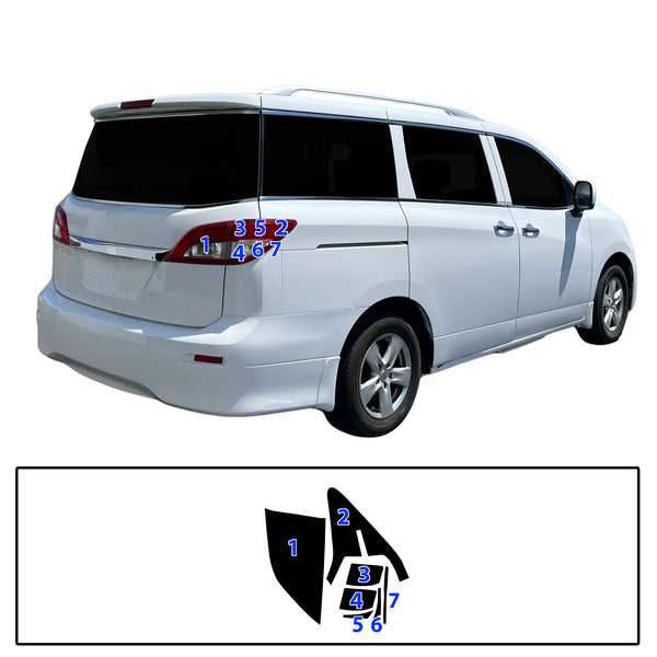 Fits Nissan Quest 2011-2017 Full Headlight Taillight Precut Smoked PPF Tint Kit Film Overlay  - Bogar Tech Designs
