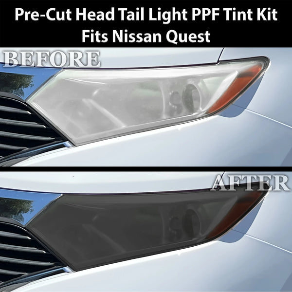 Fits Nissan Quest 2011-2017 Full Headlight Taillight Precut Smoked PPF Tint Kit Film Overlay  - Bogar Tech Designs