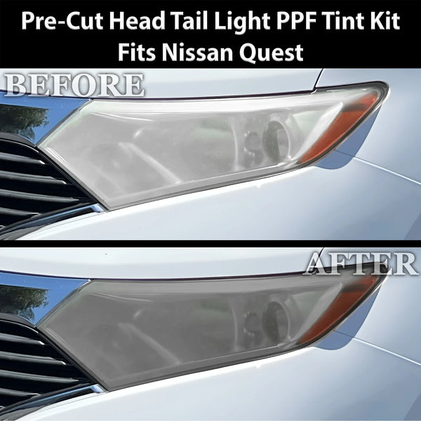 Fits Nissan Quest 2011-2017 Full Headlight Taillight Precut Smoked PPF Tint Kit Film Overlay  - Bogar Tech Designs