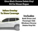 Fits Nissan Rogue 2014-2020 Vinyl Chrome Delete Grille Blackout Decal Stickers Overlay Film - Bogar Tech Designs