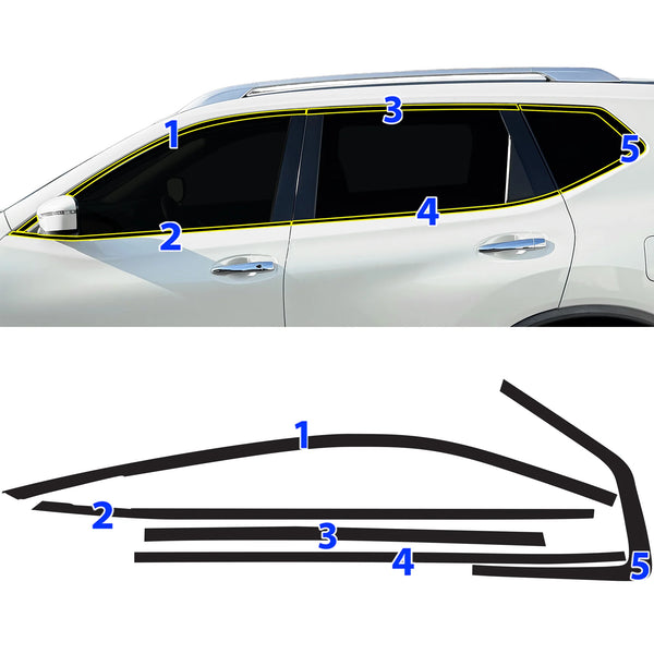Fits Nissan Rogue 2014-2020 Vinyl Chrome Delete Grille Blackout Decal Stickers Overlay Film - Bogar Tech Designs