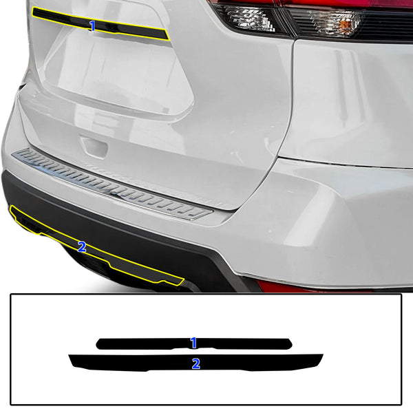 Fits Nissan Rogue 2014-2020 Vinyl Chrome Delete Grille Blackout Decal Stickers Overlay Film - Bogar Tech Designs