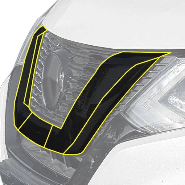 Fits Nissan Rogue 2014-2020 Vinyl Chrome Delete Grille Blackout Decal Stickers Overlay Film - Bogar Tech Designs