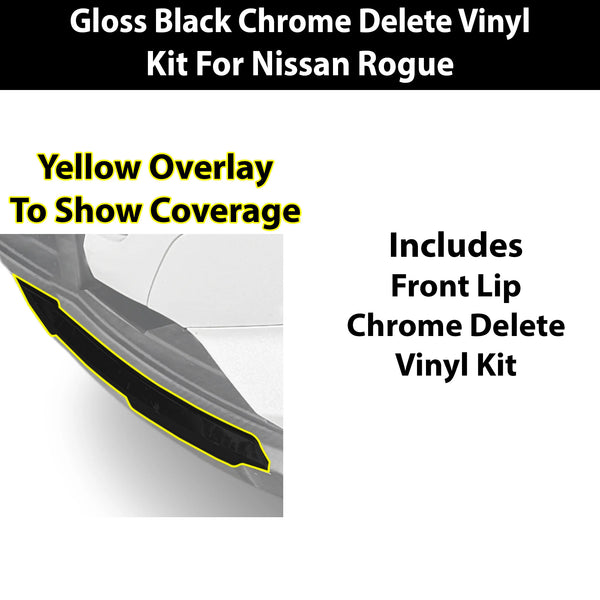 Fits Nissan Rogue 2014-2020 Vinyl Chrome Delete Grille Blackout Decal Stickers Overlay Film - Bogar Tech Designs