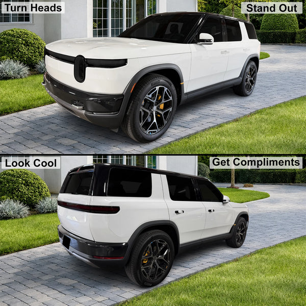 Fits Rivian R2 2027-2028 Full Headlight Taillight Precut Smoked PPF Tint Kit Film Overlay  - Bogar Tech Designs