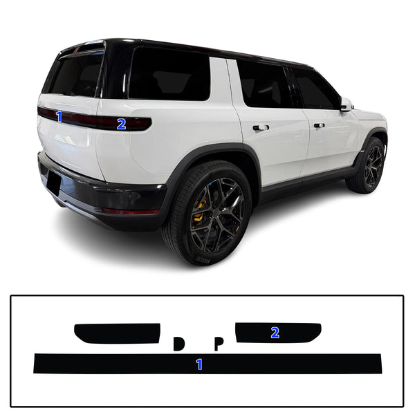 Fits Rivian R2 2027-2028 Full Headlight Taillight Precut Smoked PPF Tint Kit Film Overlay  - Bogar Tech Designs