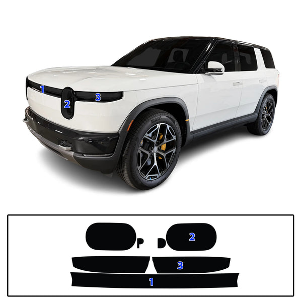 Fits Rivian R2 2027-2028 Full Headlight Taillight Precut Smoked PPF Tint Kit Film Overlay  - Bogar Tech Designs