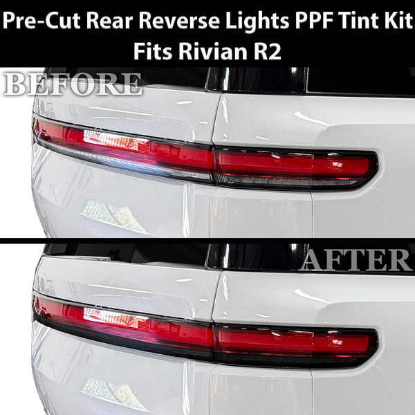 Fits Rivian R2 2027-2028 Full Headlight Taillight Precut Smoked PPF Tint Kit Film Overlay  - Bogar Tech Designs