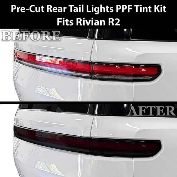 Fits Rivian R2 2027-2028 Full Headlight Taillight Precut Smoked PPF Tint Kit Film Overlay  - Bogar Tech Designs