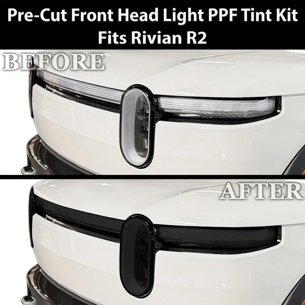 Fits Rivian R2 2027-2028 Full Headlight Taillight Precut Smoked PPF Tint Kit Film Overlay  - Bogar Tech Designs