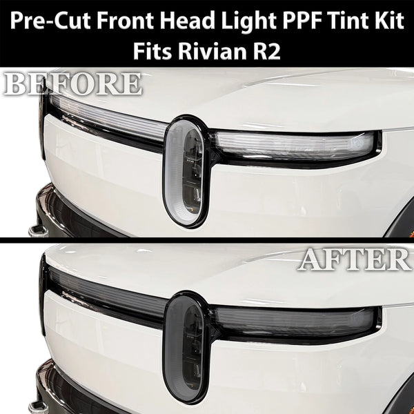 Fits Rivian R2 2027-2028 Full Headlight Taillight Precut Smoked PPF Tint Kit Film Overlay  - Bogar Tech Designs