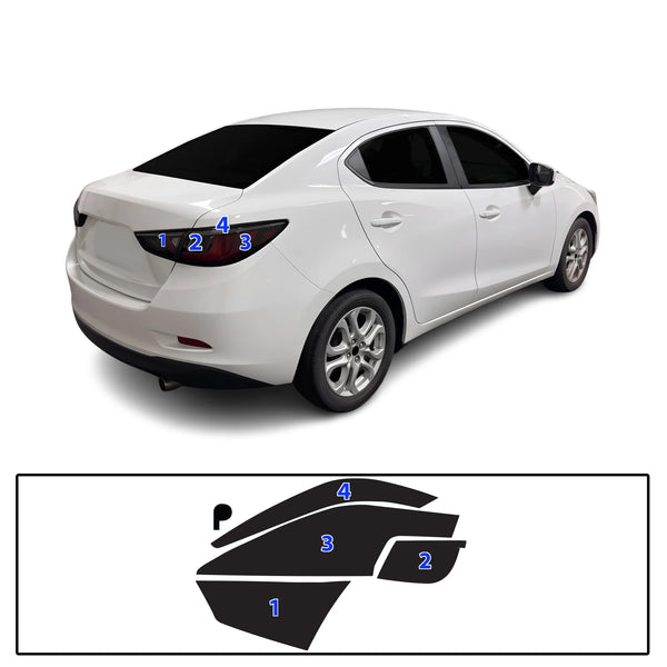 Fits Scion iA 2016 Full Headlight Taillight Precut Smoked PPF Tint Kit Film Overlay  - Bogar Tech Designs