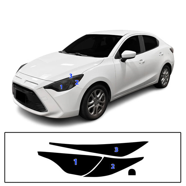 Fits Scion iA 2016 Full Headlight Taillight Precut Smoked PPF Tint Kit Film Overlay  - Bogar Tech Designs