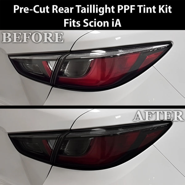 Fits Scion iA 2016 Full Headlight Taillight Precut Smoked PPF Tint Kit Film Overlay  - Bogar Tech Designs