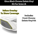 Fits Scion iA 2016-2016 Vinyl Chrome Delete Grille Blackout Decal Stickers Overlay Film - Bogar Tech Designs