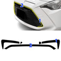 Fits Scion iA 2016-2016 Vinyl Chrome Delete Grille Blackout Decal Stickers Overlay Film - Bogar Tech Designs
