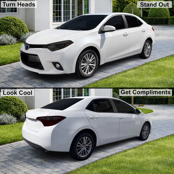 Fits Toyota Corolla 2014-2019 Full Headlight Taillight Precut Smoked PPF Tint Kit Film Overlay  - Bogar Tech Designs