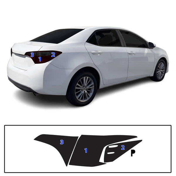 Fits Toyota Corolla 2014-2019 Full Headlight Taillight Precut Smoked PPF Tint Kit Film Overlay  - Bogar Tech Designs