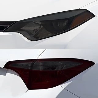 Fits Toyota Corolla 2014-2019 Full Headlight Taillight Precut Smoked PPF Tint Kit Film Overlay  - Bogar Tech Designs