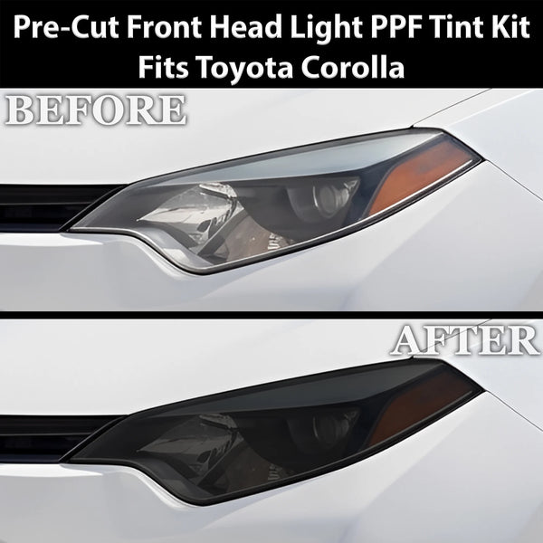 Fits Toyota Corolla 2014-2019 Full Headlight Taillight Precut Smoked PPF Tint Kit Film Overlay  - Bogar Tech Designs