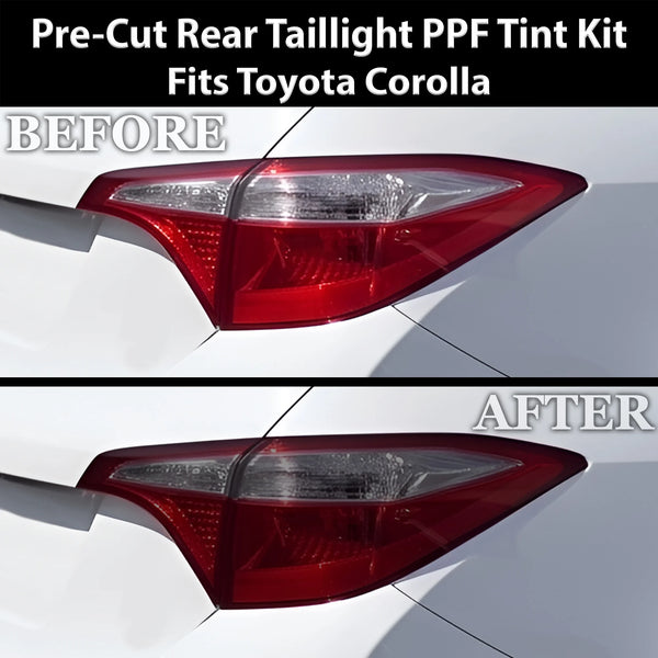 Fits Toyota Corolla 2014-2019 Full Headlight Taillight Precut Smoked PPF Tint Kit Film Overlay  - Bogar Tech Designs