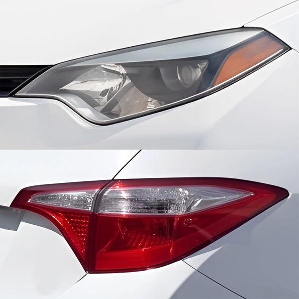 Fits Toyota Corolla 2014-2019 Full Headlight Taillight Precut Smoked PPF Tint Kit Film Overlay  - Bogar Tech Designs