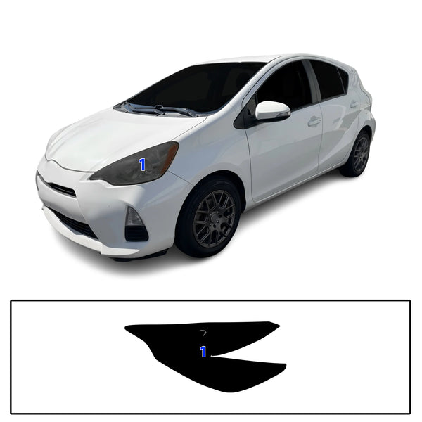 Fits Toyota Prius c 2012-2014 Full Headlight Taillight Precut Smoked PPF Tint Kit Film Overlay  - Bogar Tech Designs