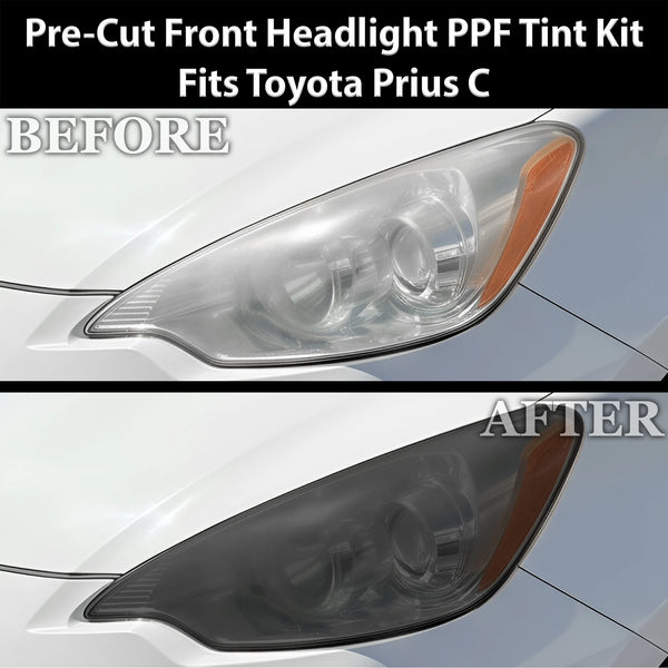 Fits Toyota Prius c 2012-2014 Full Headlight Taillight Precut Smoked PPF Tint Kit Film Overlay  - Bogar Tech Designs