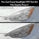 Fits Toyota Prius c 2012-2014 Full Headlight Taillight Precut Smoked PPF Tint Kit Film Overlay  - Bogar Tech Designs