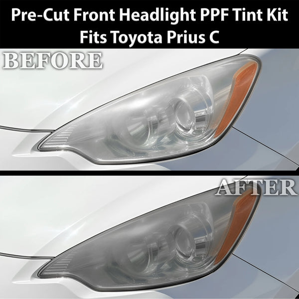 Fits Toyota Prius c 2012-2014 Full Headlight Taillight Precut Smoked PPF Tint Kit Film Overlay  - Bogar Tech Designs
