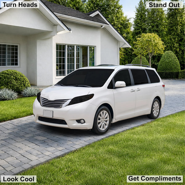 Fits Toyota Sienna 2011-2020 Full Headlight Taillight Precut Smoked PPF Tint Kit Film Overlay  - Bogar Tech Designs