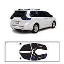 Fits Toyota Sienna 2011-2020 Full Headlight Taillight Precut Smoked PPF Tint Kit Film Overlay  - Bogar Tech Designs