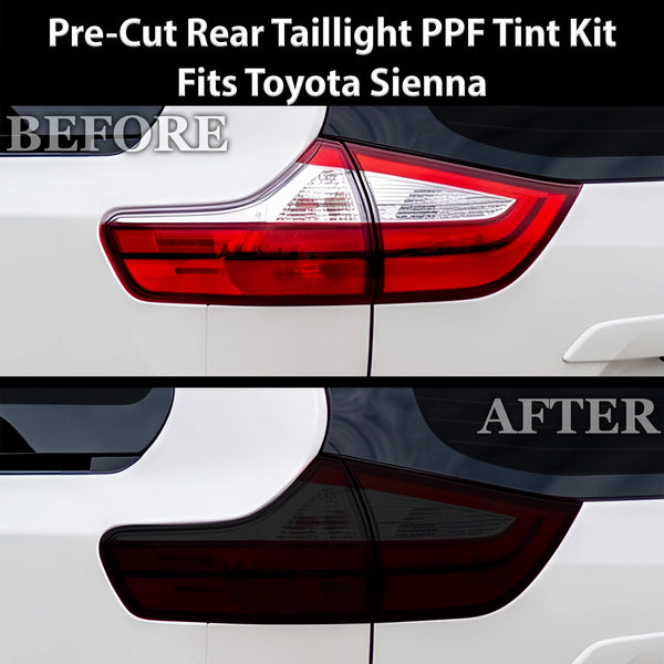 Fits Toyota Sienna 2011-2020 Full Headlight Taillight Precut Smoked PPF Tint Kit Film Overlay  - Bogar Tech Designs