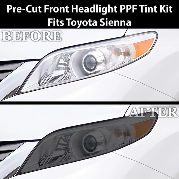 Fits Toyota Sienna 2011-2020 Full Headlight Taillight Precut Smoked PPF Tint Kit Film Overlay  - Bogar Tech Designs