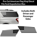 American Flag Window Vinyl Decal Stickers Fits Ford Expedition 2018 - 2024 - Bogar Tech Designs