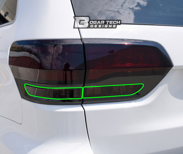 Tinted Taillight Third Brake Rear Bumper Reflector Light Overlay Tint Film Fits Jeep Grand Cherokee 2014 - 2021 - Bogar Tech Designs